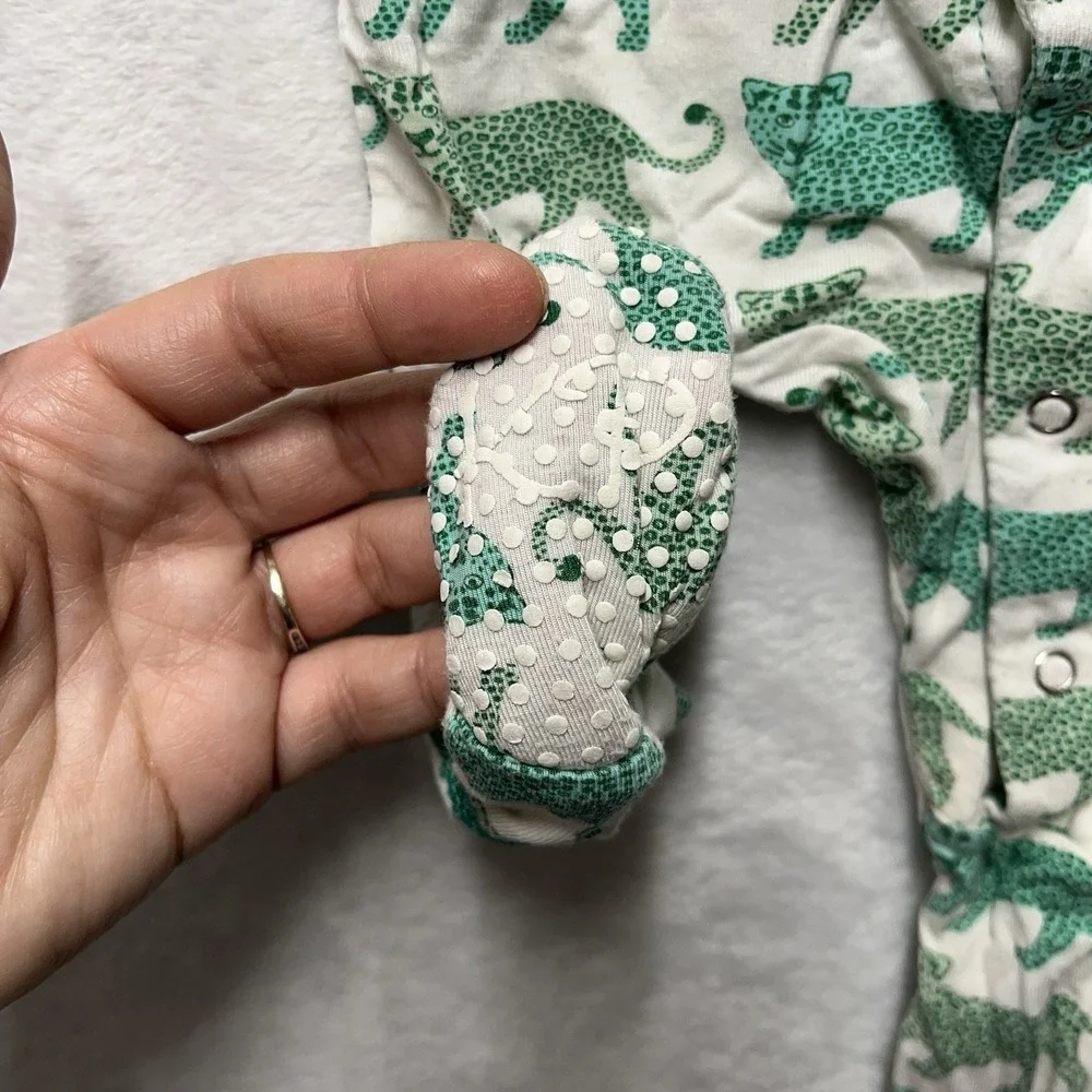 Kickee Pants Bamboo Footed Sleeper Baby 0-3M cheetah Animals